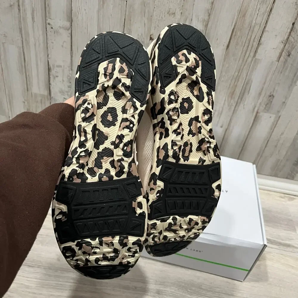 New APL Techloom Breeze Parchment Leopard Athletic Sneakers Mens Size 12